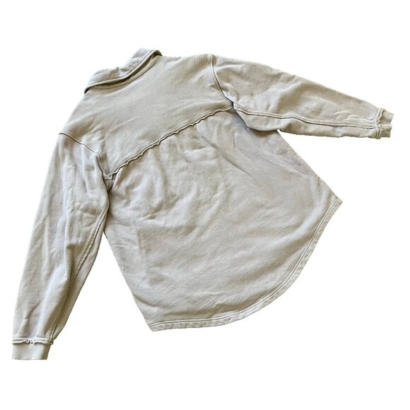 Gentle Fawn Women's Shirt Jacket Cotton Sweatshirt Fleece Shacket Taupe Medium - Picture 4 of 6